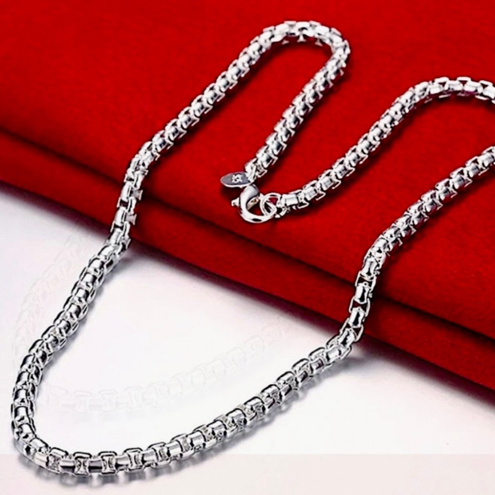 STERLING SILVER box chain necklace